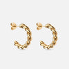 Twisted Rope Oorbellen 18K Goldplated