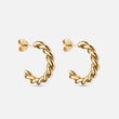 Twisted Rope oorbellen 18K goldplated - Josephine Nord