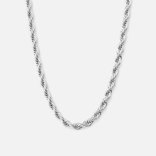 Twisted Rope ketting zilverkleurig 4 mm - Josephine Nord