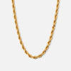 Twisted Rope Ketting 18K Goldplated 4 mm