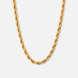 Twisted Rope ketting 18K goldplated 4 mm - Josephine Nord