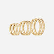 Zirkonia Hoops Oorbellen 18K Goldplated 12/14/16 mm