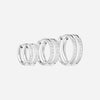 Zirkonia Hoops Oorbellen Zilverkleurig 12/14/16 mm