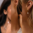 Zircon oorbellen 18K goldplated 12/14/16 mm - Josephine Nord