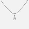 Letter Zirkonia Ketting Zilverkleurig