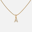 Letterketting met Zirkonia 18K Goldplated
