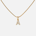 Letterketting met Zirkonia 18K Goldplated