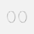 Zirkonia Hoops Oorbellen Zilverkleurig 20 mm