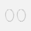 Zirkonia Hoops Oorbellen Zilverkleurig 24 mm