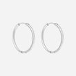 Zirkonia Hoops Oorbellen Zilverkleurig 24 mm