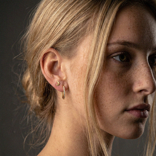 Zirkonia Hoops Oorbellen 18K Goldplated 20 mm