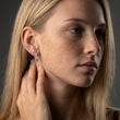 Sunset Moon Studs Oorbellen Zilverkleurig